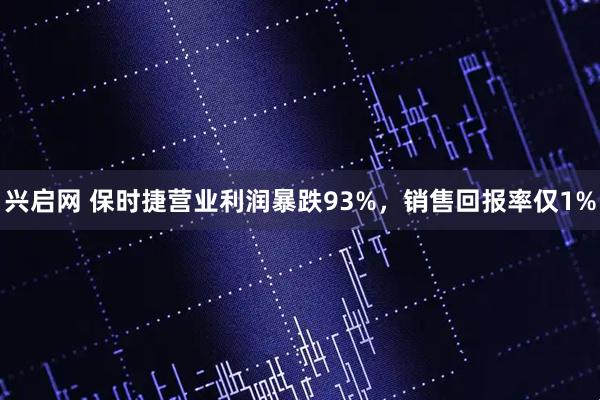 兴启网 保时捷营业利润暴跌93%，销售回报率仅1%