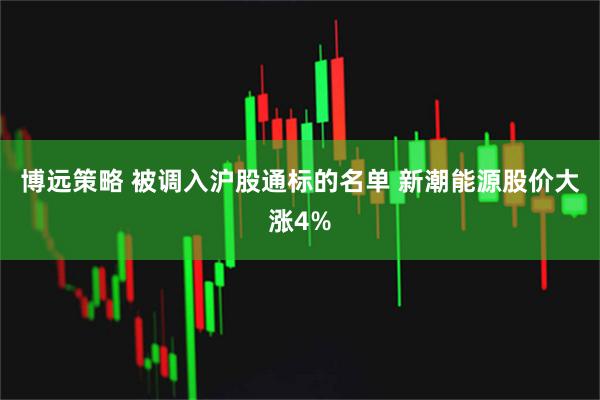博远策略 被调入沪股通标的名单 新潮能源股价大涨4%
