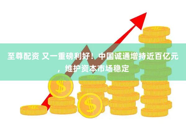 至尊配资 又一重磅利好！中国诚通增持近百亿元，维护资本市场稳定