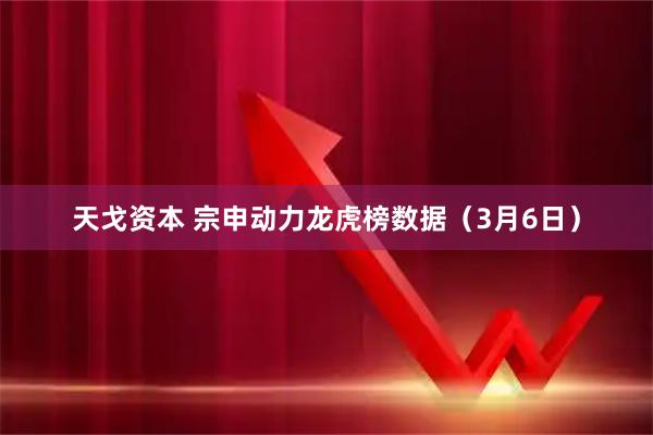 天戈资本 宗申动力龙虎榜数据（3月6日）