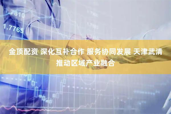 金顶配资 深化互补合作 服务协同发展 天津武清推动区域产业融合