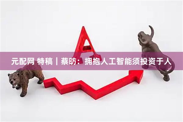 元配网 特稿｜蔡昉：拥抱人工智能须投资于人